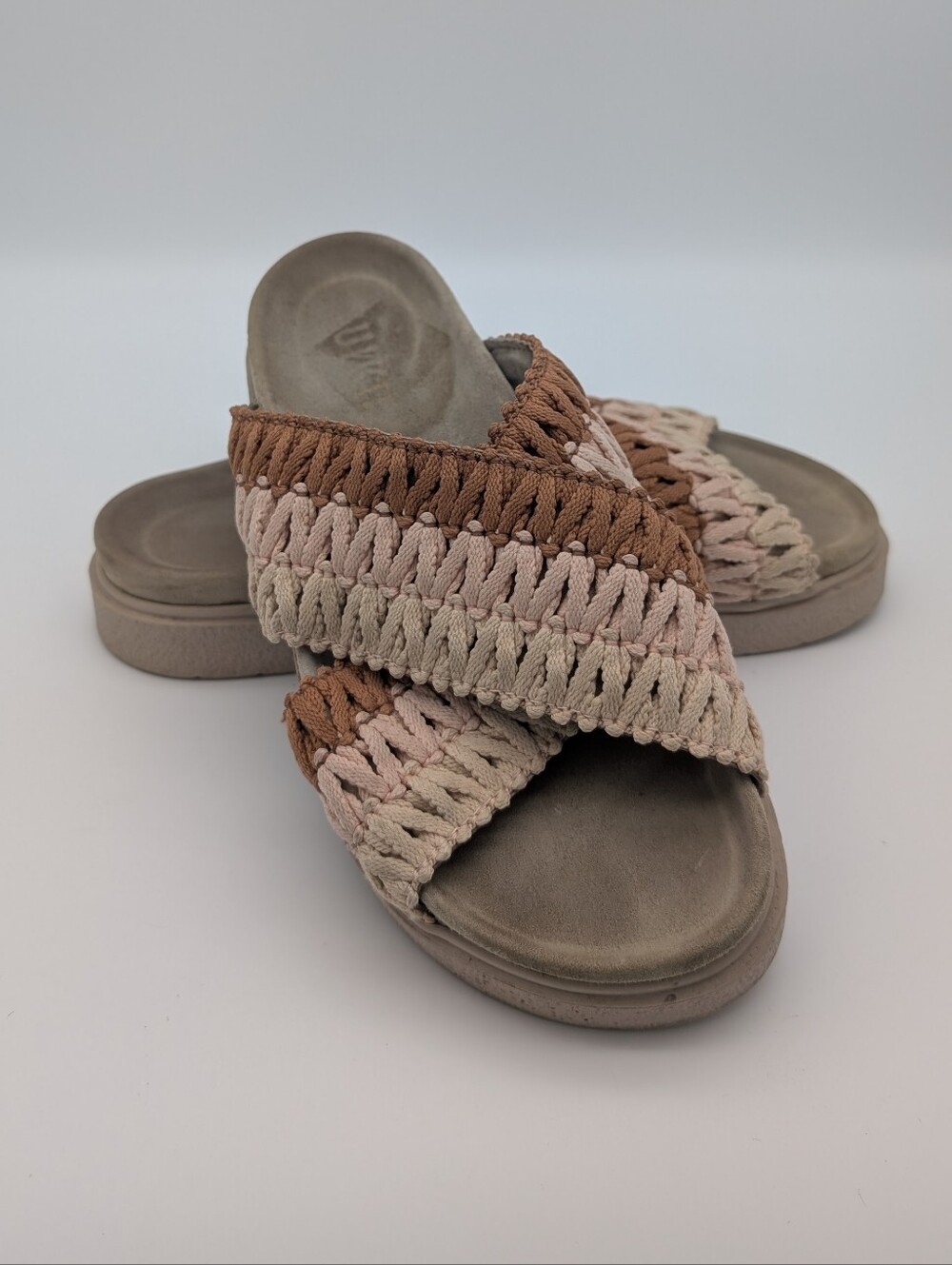 Inuikii Woven Crossband Blush Slide Sandals EU 39